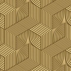 Tapet personalizat 3d cu linii si forme asimetrice aurii gold bars