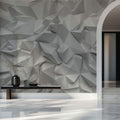 Tapet Personalizat 3D cu varfuri iesite in relief asemeni unor roci albe - WHITE ROCK