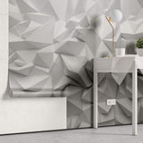 Tapet Personalizat 3D cu varfuri iesite in relief asemeni unor roci albe - WHITE ROCK