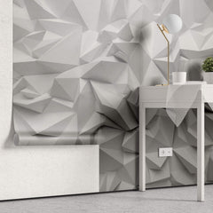 Tapet Personalizat 3D cu varfuri iesite in relief asemeni unor roci albe - WHITE ROCK