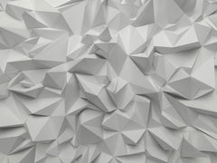 Tapet Personalizat 3D cu varfuri iesite in relief asemeni unor roci albe - WHITE ROCK