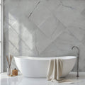 Tapet Personalizat 3D cu elemente de marmura alba iesite in relief - 3D MARBLE