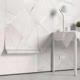 Tapet Personalizat 3D cu elemente de marmura alba iesite in relief - 3D MARBLE