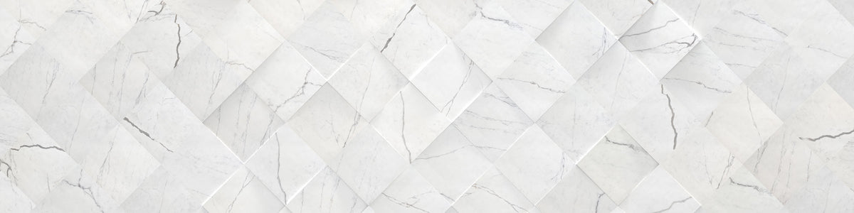 Tapet Personalizat 3D cu elemente de marmura alba iesite in relief - 3D MARBLE