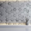 Tapet Personalizat 3D cu hexagoane iesite in relief redand o perspectiva in spatiu - 3D HONEYCOMB