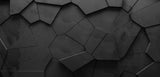 Tapet Personalizat 3D cu roca neagra sparta neuniform si iesita in relief - 3D CRACKED ROCK