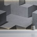 Tapet Personalizat 3D cu o structura de ciment moderna dispusa in cuburi 3D - 3D CONCRETE CUBES