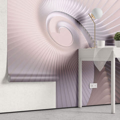 Tapet Personalizat 3D cu o spirala roz cu efect de departare 3D - PINK SPIRAL
