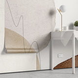 Tapet personalizat watercolor cu pete abstracte cafenii coffee tones