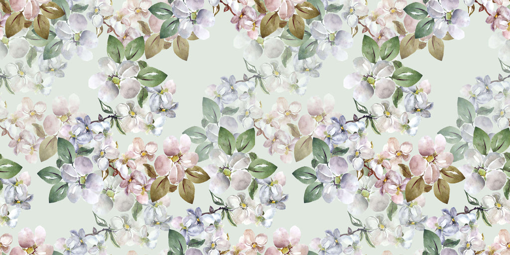 Tapet personalizat - MINTY FLOWERS