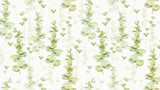 Tapet personalizat watercolor cu frunze de eucalipt pe un fundal alb eucalipt leaves