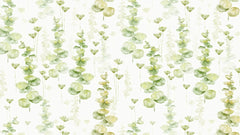 Tapet personalizat watercolor cu frunze de eucalipt pe un fundal alb eucalipt leaves