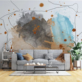 Tapet personalizat watercolor cu pictura in stil watercolor multicolora paint splash