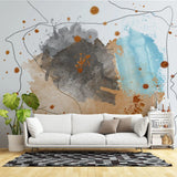 Tapet personalizat watercolor cu pictura in stil watercolor multicolora paint splash