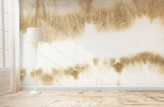 Tapet personalizat watercolor cu design minimalist in stil papier mache cu efect de hartie creponata in nuante de bej