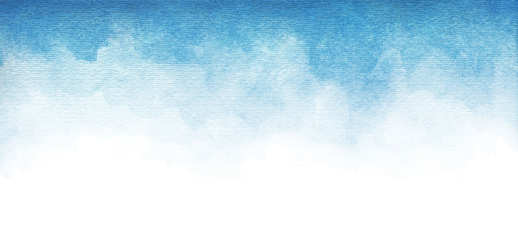 Tapet Personalizat Watercolor cu cer albastru in pictura cu apa - BLUE WATERCOLOR SKY