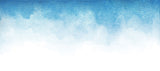 Tapet Personalizat Watercolor cu cer albastru in pictura cu apa - BLUE WATERCOLOR SKY