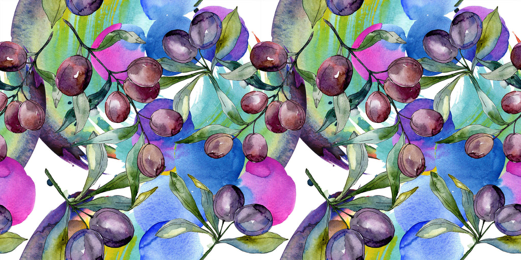 Tapet personalizat - WATERCOLOR PLUMS