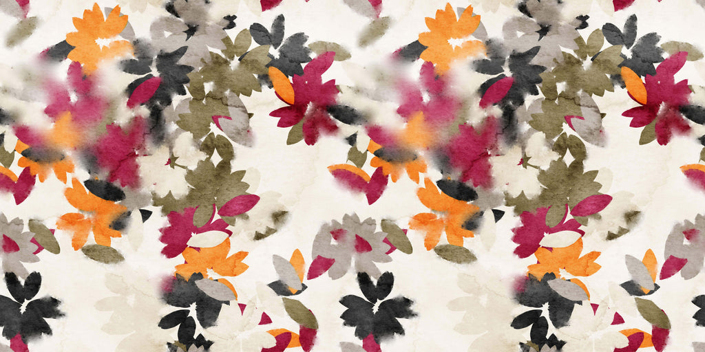 Tapet personalizat - PINK WATERCOLOR FLOWERS