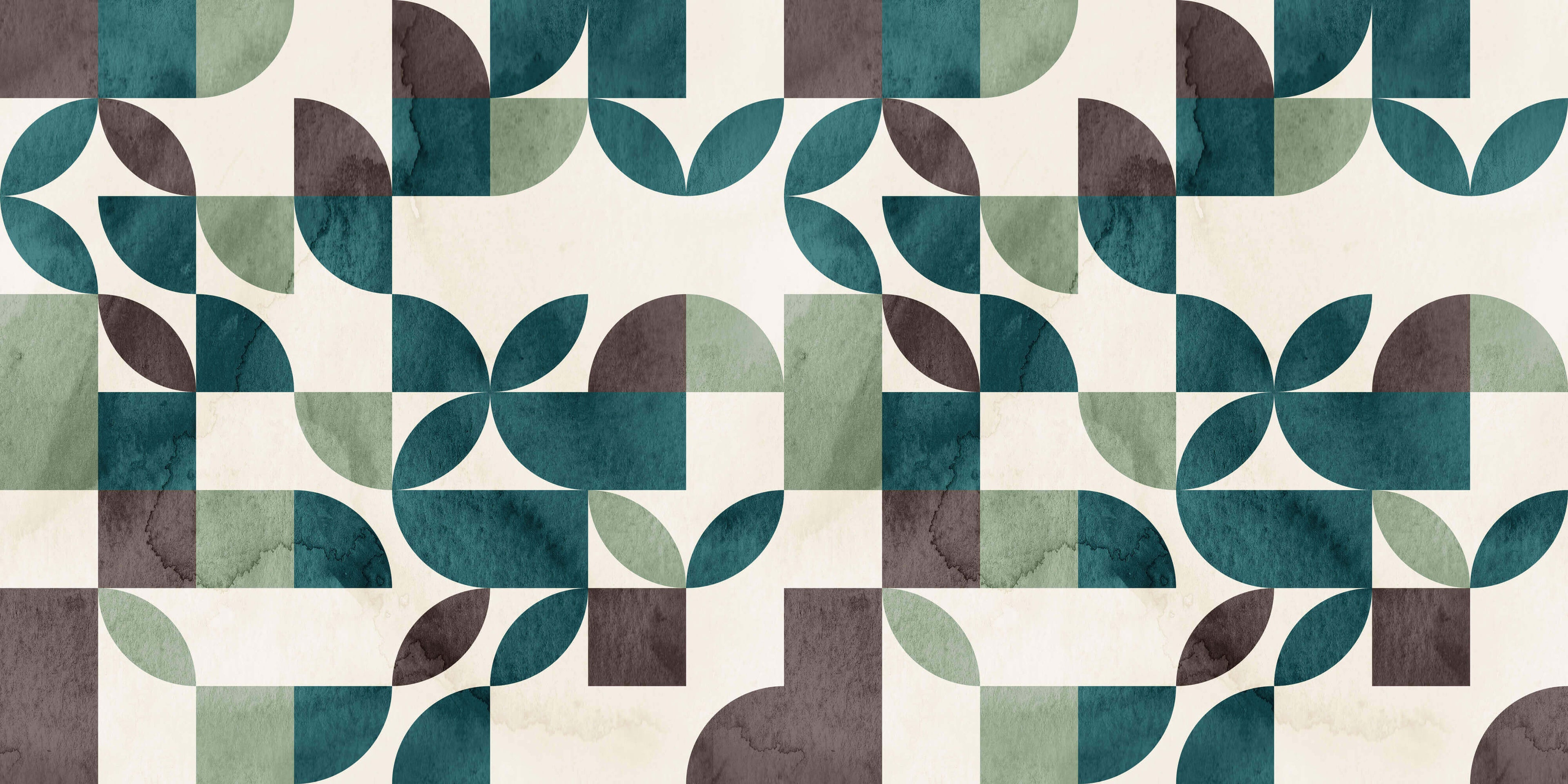 Tapet personalizat - TURQUOISE WATERCOLOR LEAVES