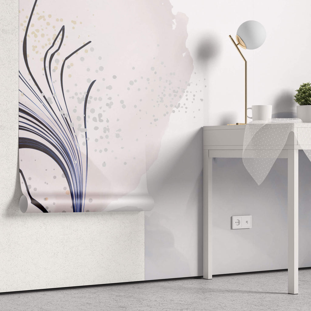 Tapet Personalizat Watercolor cu design simplu in nuante de roz pudrat - MINIMALIST WATERCOLOR