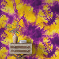 Tapet Personalizat Watercolor in nuante vivide de galben si mov - PURPLE YELLOW DYE