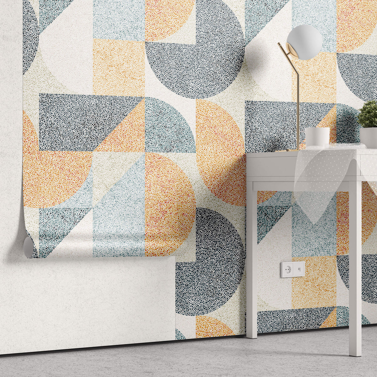 Tapet Personalizat Patterns cu modele geometrice alcatuite din puncte marunte - DOT ART