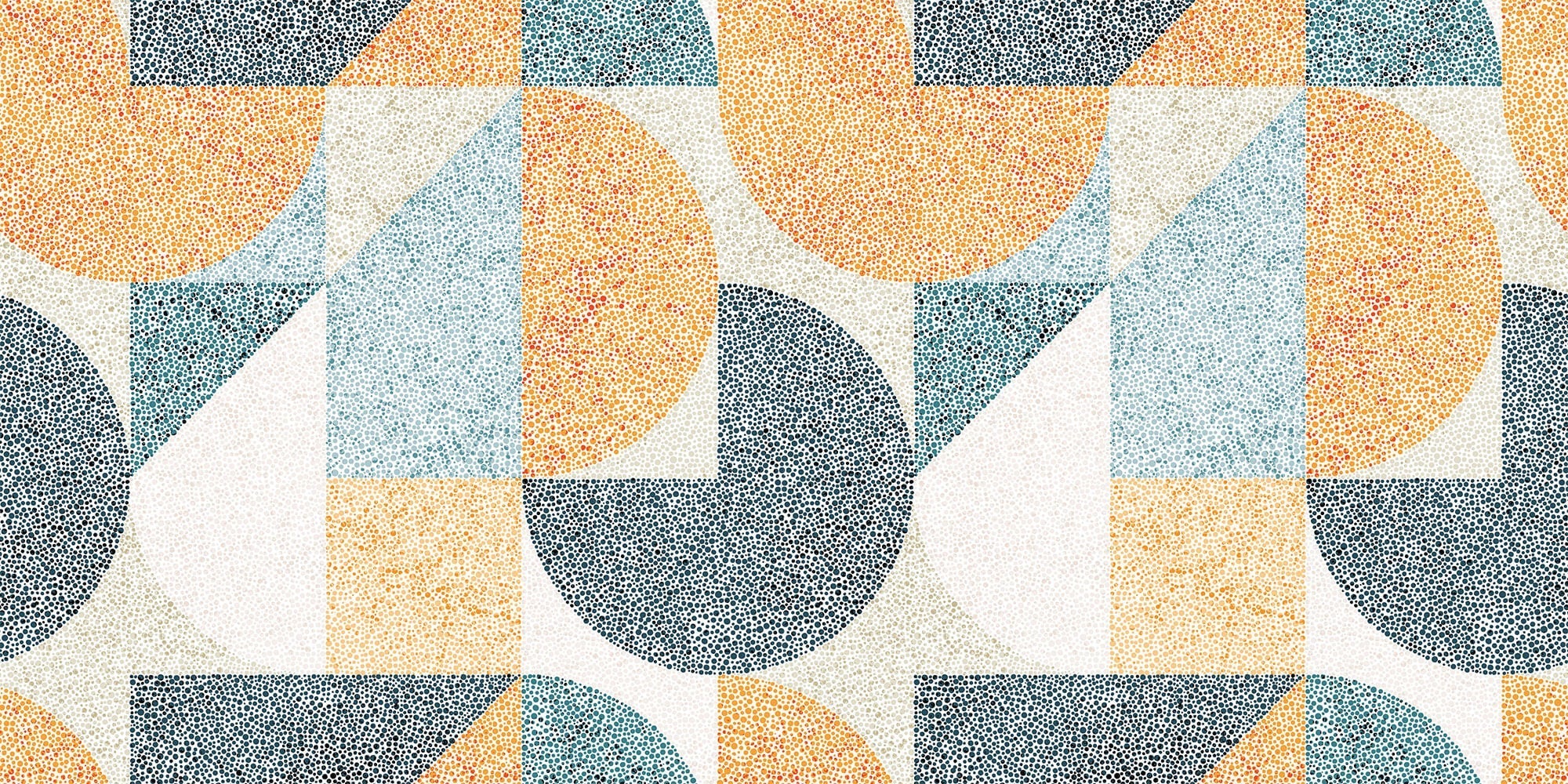 Tapet Personalizat Patterns cu modele geometrice alcatuite din puncte marunte - DOT ART