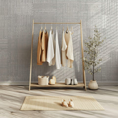 Tapet Personalizat Patterns cu linii abstracte in nuante de bej - CROSSED LINES
