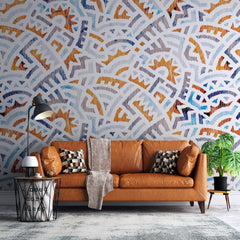 Tapet Personalizat Patterns cu arcade colorate in stil portughez - PORTUGUESE ARCH