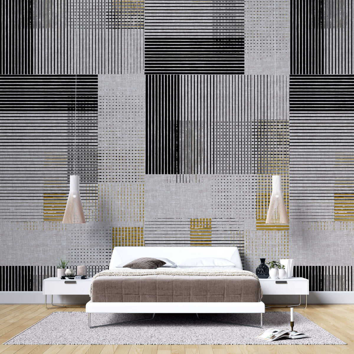 Tapet Personalizat Patterns cu linii si puncte abstracte - ABSTRACT LINES DESIGN