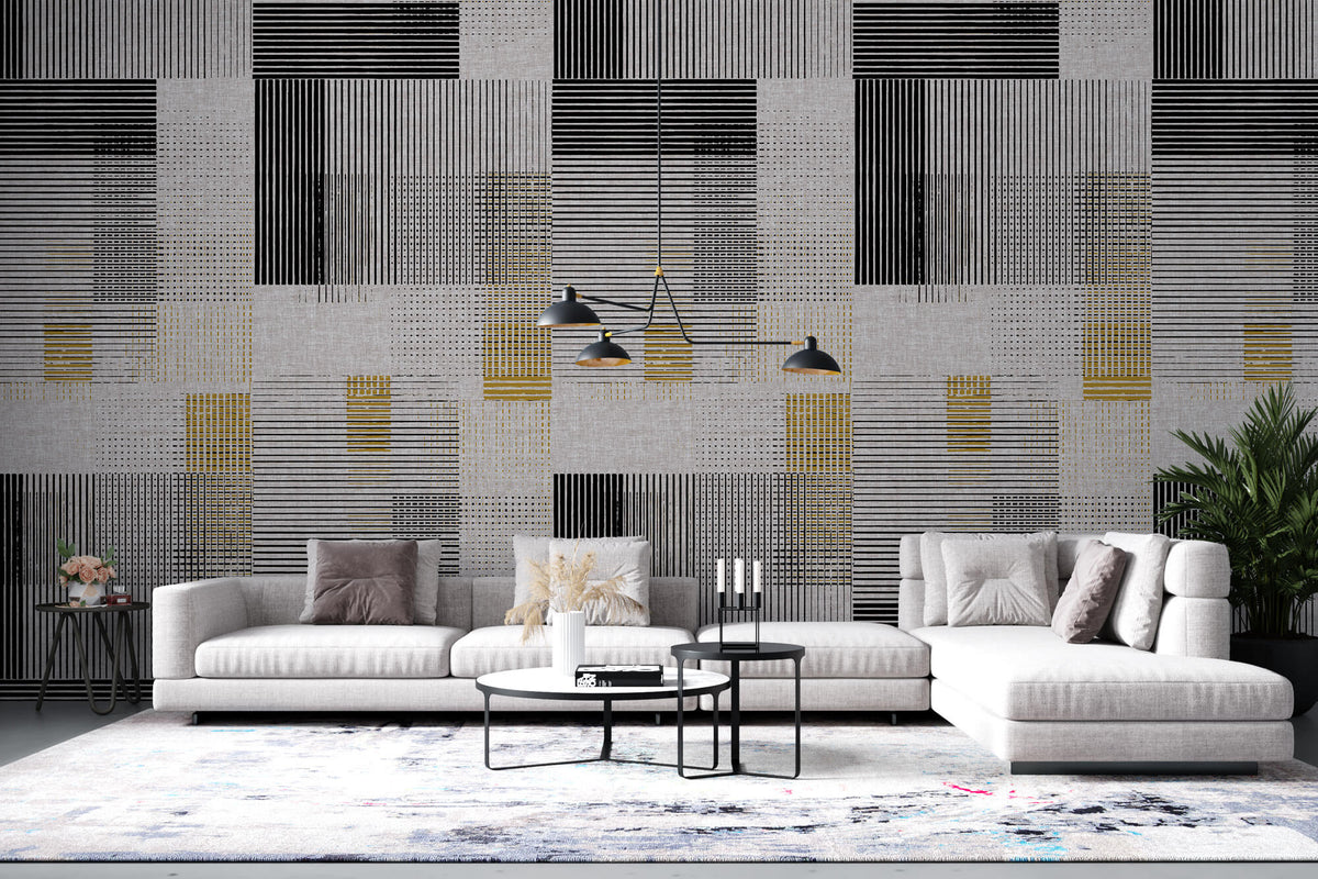 Tapet Personalizat Patterns cu linii si puncte abstracte - ABSTRACT LINES DESIGN