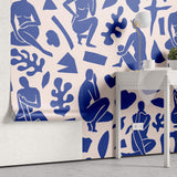 Tapet Personalizat Patterns cu sculpturi abstracte albastre - ABSTRACT BLUE SCULPTURES