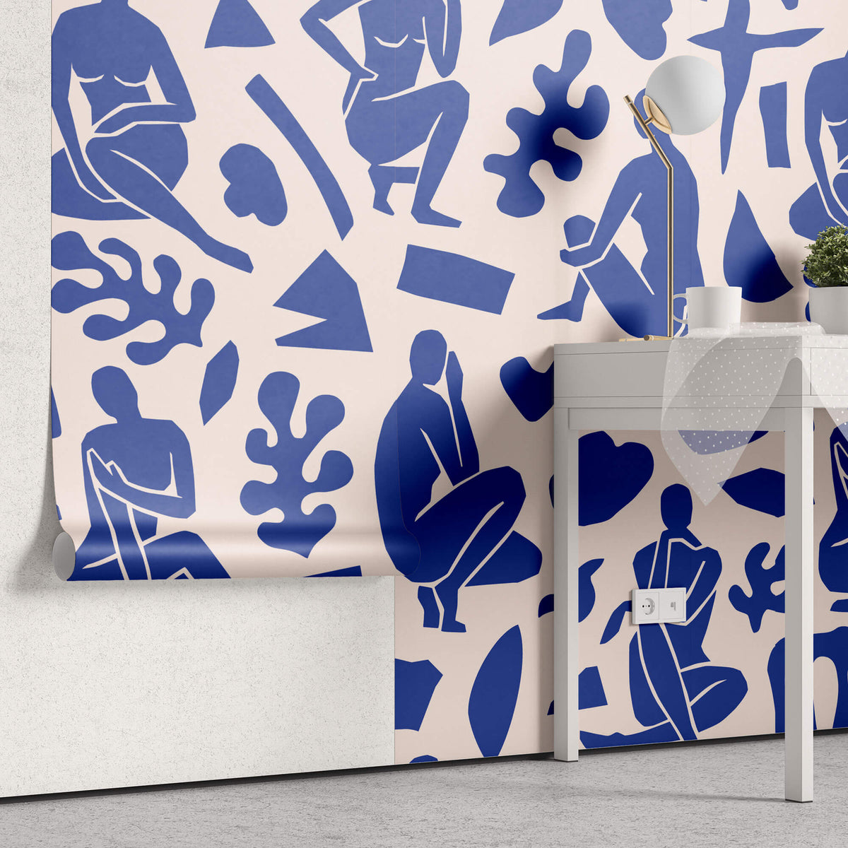 Tapet Personalizat Patterns cu sculpturi abstracte albastre - ABSTRACT BLUE SCULPTURES