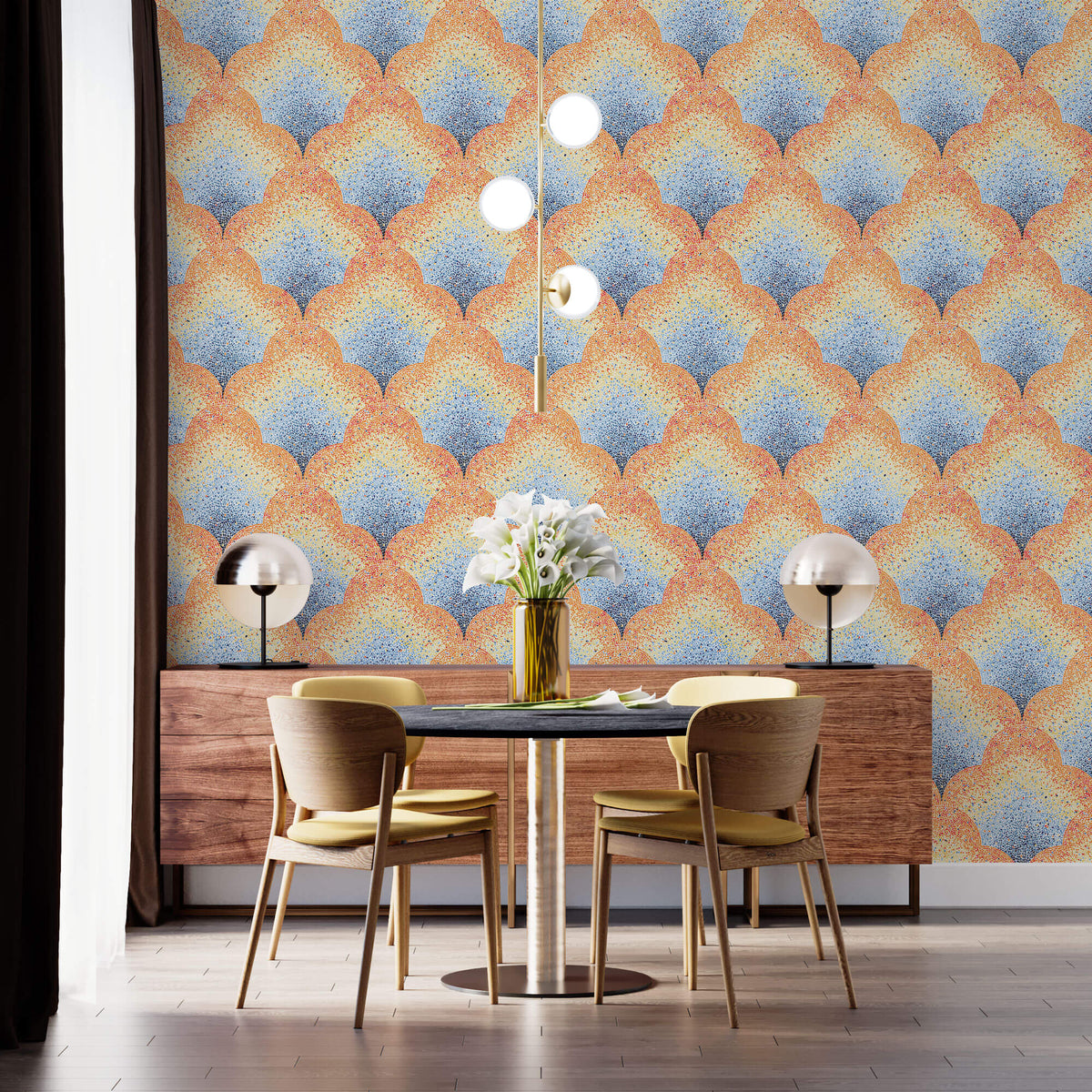 Tapet Personalizat Patterns cu mozaic colorat in puncte marunte - DOT MOSAIQUE