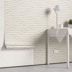 Tapet Personalizat Patterns cu linii diagonale si fundal bej - DIAGONAL PATTERN