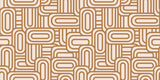 Tapet Personalizat Patterns cu forme ovale in stil retro - OVAL RETRO PATTERN