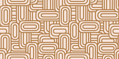 Tapet Personalizat Patterns cu forme ovale in stil retro - OVAL RETRO PATTERN