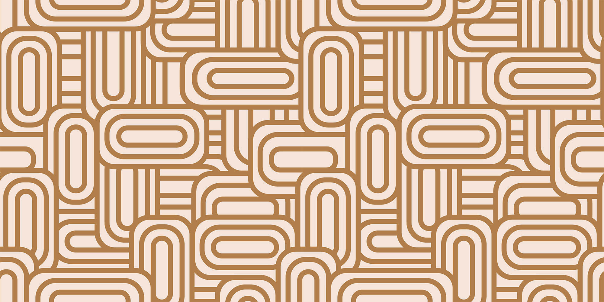 Tapet Personalizat Patterns cu forme ovale in stil retro - OVAL RETRO PATTERN