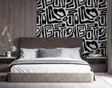 Tapet Personalizat Patterns cu forme neregulate abstracte - BLACK ABSTRACT SHAPES
