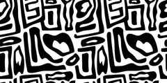 Tapet Personalizat Patterns cu forme neregulate abstracte - BLACK ABSTRACT SHAPES