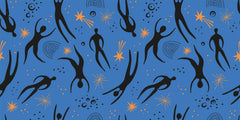 Tapet Personalizat Patterns cu siluete abstracte intr-un fundal albastru - NIGHT SILHOUETTES