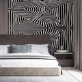 Tapet Personalizat Patterns cu model psihedelic ce formeaza o iluzie optica - GEOMETRIC ILLUSION