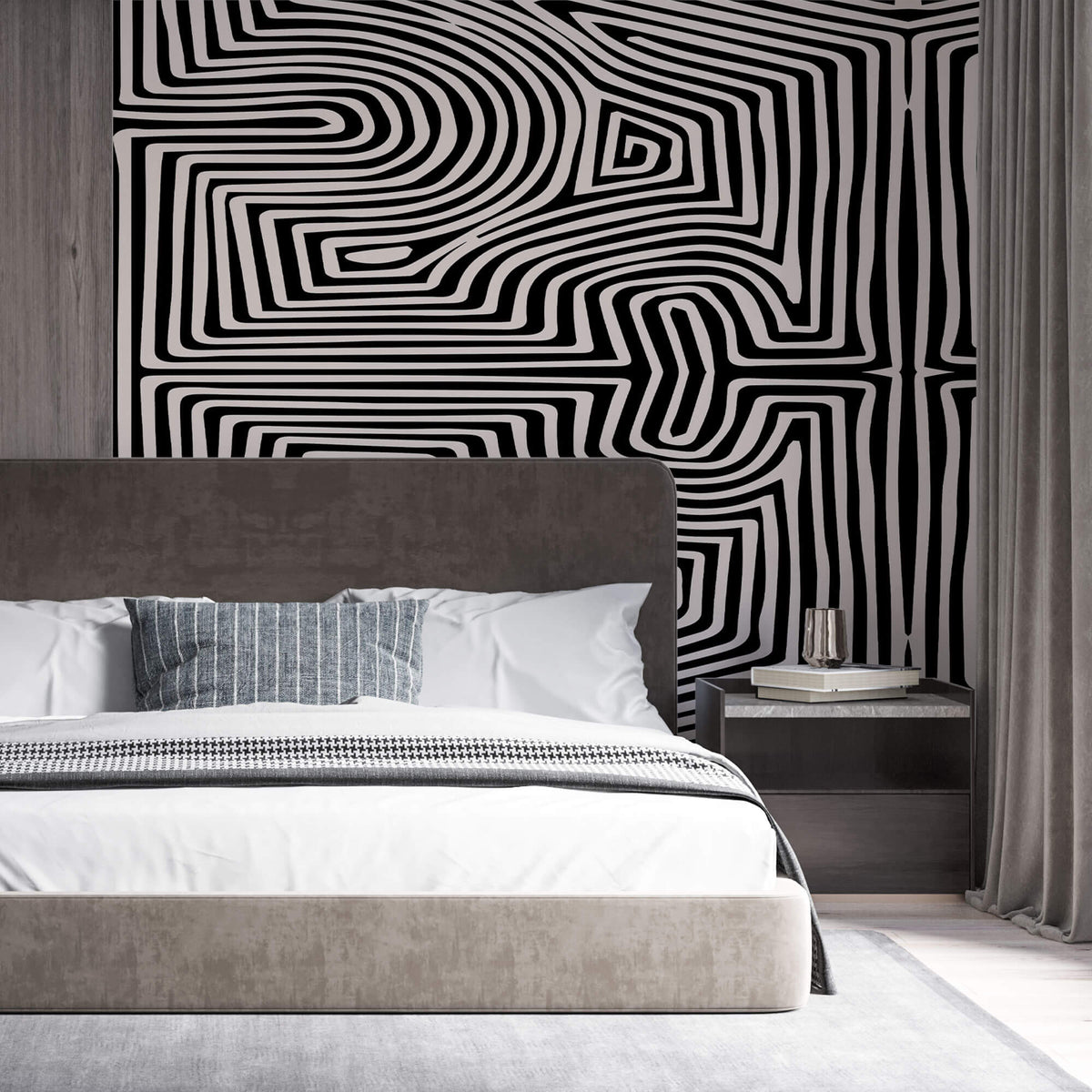 Tapet Personalizat Patterns cu model psihedelic ce formeaza o iluzie optica - GEOMETRIC ILLUSION