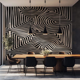 Tapet Personalizat Patterns cu model psihedelic ce formeaza o iluzie optica - GEOMETRIC ILLUSION