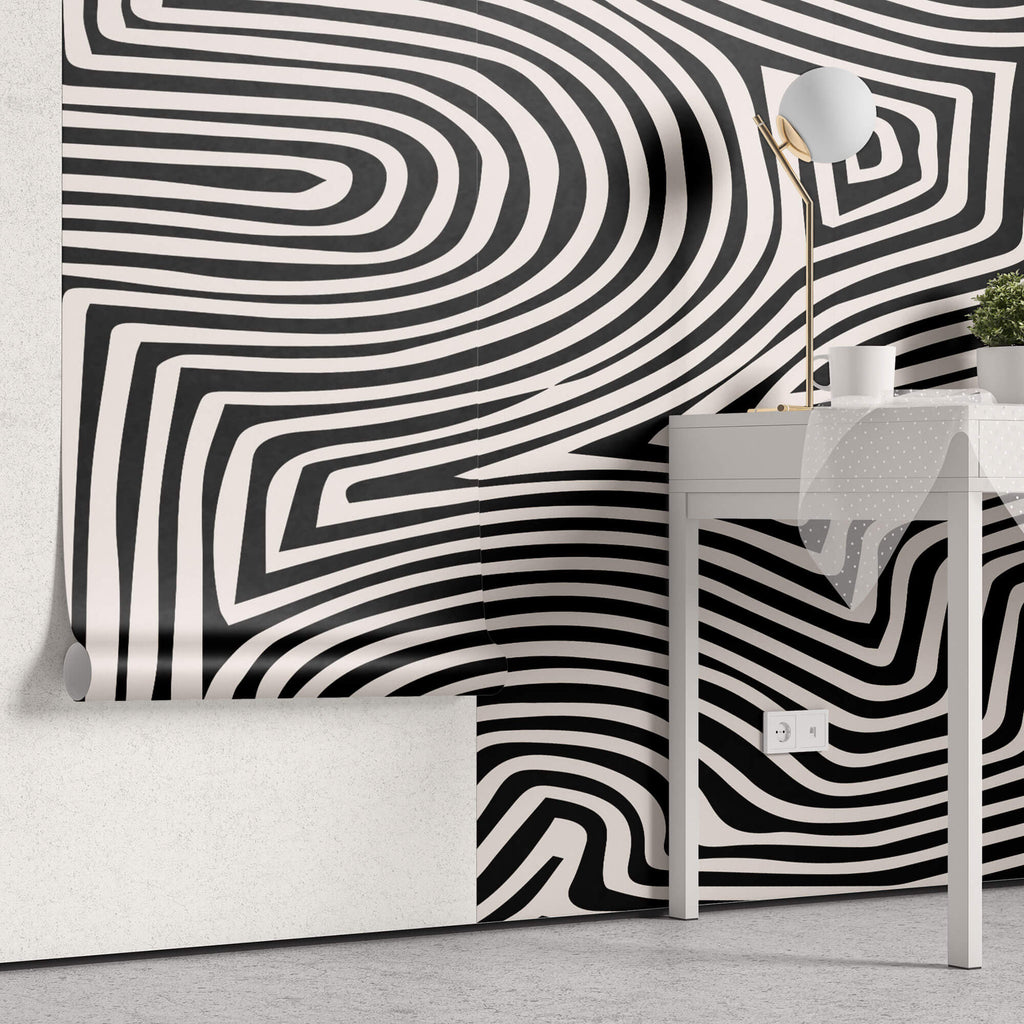 Tapet Personalizat Patterns cu model psihedelic ce formeaza o iluzie optica - GEOMETRIC ILLUSION