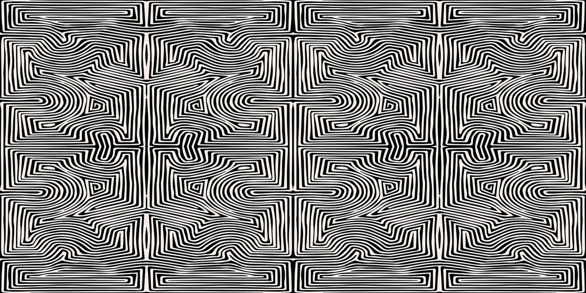 Tapet Personalizat Patterns cu model psihedelic ce formeaza o iluzie optica - GEOMETRIC ILLUSION