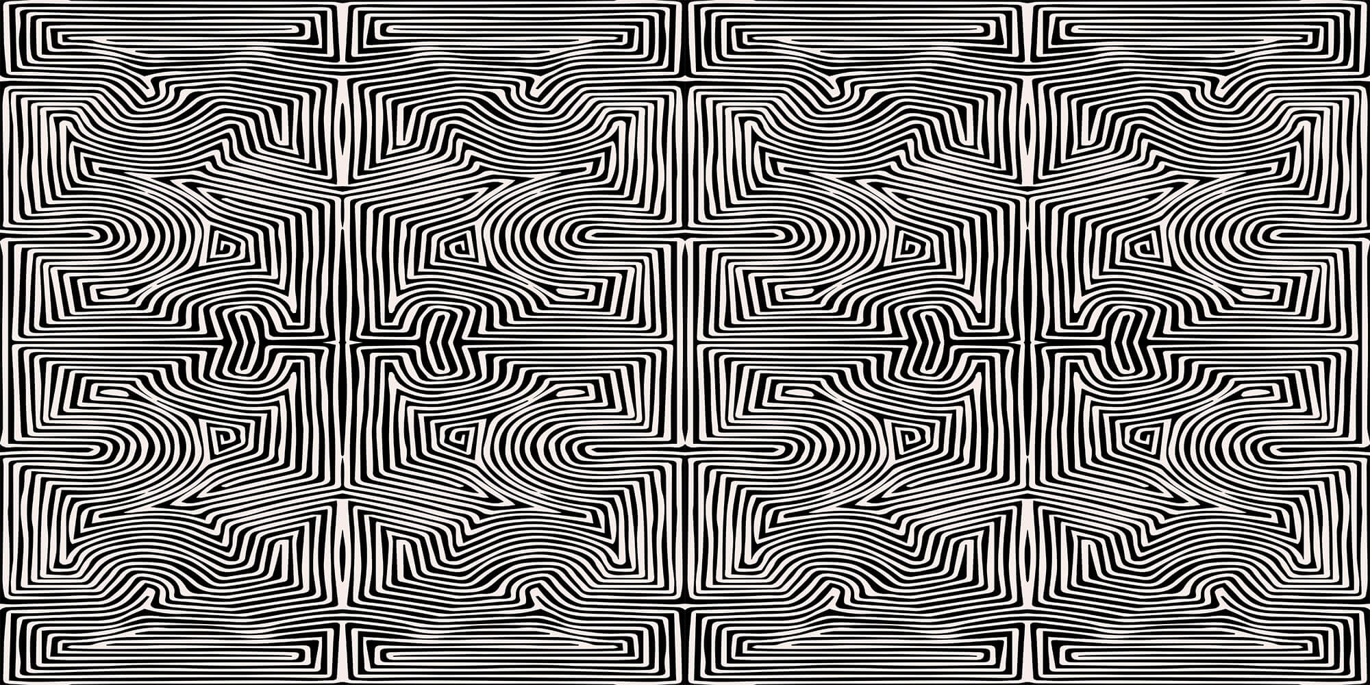 Tapet Personalizat Patterns cu model psihedelic ce formeaza o iluzie optica - GEOMETRIC ILLUSION