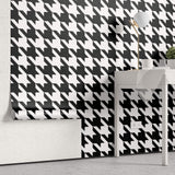 Tapet Personalizat Patterns cu model clasic in alb si negru - HOUNDSTOOTH PATTERN
