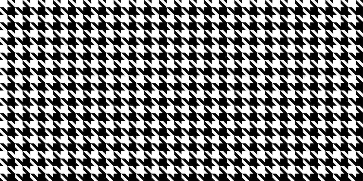 Tapet Personalizat Patterns cu model clasic in alb si negru - HOUNDSTOOTH PATTERN